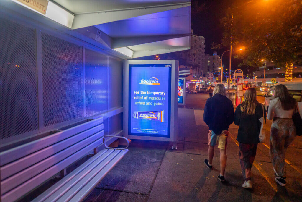 bus shelter advertising at broachbeach