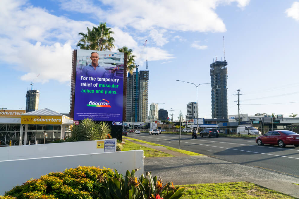 billboard Mermaid beach, gold coast highway